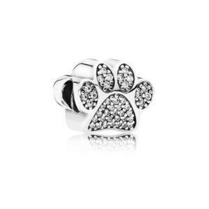 Pandora Silver Paw Print Charm Bracelet